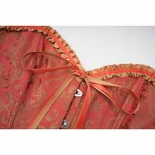 Women's Waist Cincher Bustier Boned Corset With  Design In 2025 - 紅色和黃色 - 查看 4