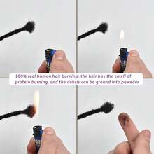 30 Strands Loc Extensions Human Hair, 0.6cm Width 100% Human Hair Dreadlock Extensions For Men/Women, Can Be Dyed Soft Dreads Extensions,1b(4inch-16inch) - S1B - Xem 7