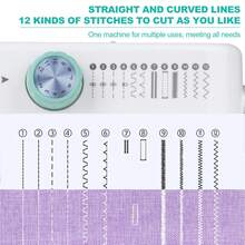 12 Stitches Mini Sewing Machine Multifunctional Household Sewing Machine With Foot Pedal UK - UK Plug(220-240V) - View 4