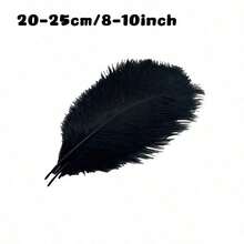 15-50cm Artificial Feathers, 5/10pcs White/Black, DIY Crafts, Wedding Party Decor And Christmas Costume Making - Multicolor - View 19
