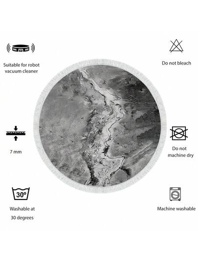 Pearl Digital Non Slip Printed Turkish Vloerkleed AL4019 Zachte Touch, Washable Tapijt Felt Backing Moderne ative Vloer Mat, Living Room, Bedroom, Bathroom, Hallway Or Entryway Available In Many Sizes Quick Drying, Highly Absorbent, Soft, Com Tafel Both Indoor Outdoor view 5