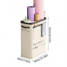 1pc Yoga Storage Basket, Durable Foldable, Universal Fit, Soft Fabric Organizer For Fitness Equipment And Home Use, Exercise Accessory Holder, Smooth Texture, Uncharged, No Battery Required, Multipurpose Organizer For Home Gym Accessories