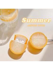 Summer Yellow Lemon Suitable For AirPods 4th Generation Protective Case 2nd 3rd Generation Pro 2 Apple Bluetooth Earphone Case Personality ONK5 - Yellow - View 5