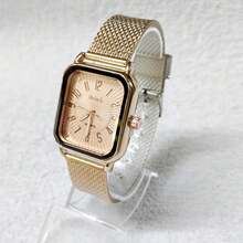 Women's Square Silicone Watch - Rose Gold - View 1