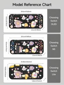 1pc Heart, Cat Paw, Spider Web Pattern Protective Case For Nintendo Switch 2 (2025), Switch OLED, Switch NS/Lite, Best Gift For Switch Players - Multicolor - View 10