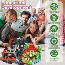 50/100/200/300 szt. Magnetyczne klocki konstrukcyjne STEM dla dzieci w wieku 3-12 lat, kreatywny zestaw konstrukcyjny 3D z motywem Lava Adventure, edukacyjny prezent urodzinowy dla chłopców i dziewcząt, pomoce dydaktyczne do szkoły, pomoce dydaktyczne dla placówek edukacyjnych - Wielokolorowe - Zobacz 4