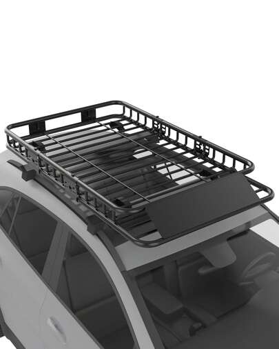 Universal Roof Rack Carrier Basket, Rooftop Cargo Rack, Car Top Luggage Holder Basket Heavy Duty For SUVs, Trucks, Vehicles 200 Lbs Capacity