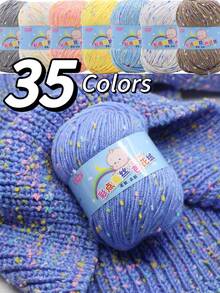 1 Roll Color Dot Knitted Ball Hand Knitted For Crocheting And Knitting Sweater Hat Scarf Milk, Diy Knitting Sweater Scarf Coat Hat, Scarf, Shawl, Coat, Or Bag Decoration, Spotted Yarn Fleck Crochet Fiber Yarn Soft Baby Yarn For Crocheting
