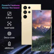 W&O S25 Ultra 2025 Next-Gen 5G Global Edition: 12 GB RAM, 512 GB Speicher, 6,8" HD+ Vibrant Display, 108MP AI-Rückkamera + 48MP Front-Porträtobjektiv, 6800mAh Akku mit Reverse Charging, Dual-SIM Dual-Standby, integrierter Stylus Pen, biometrische Gesichts- und Fingerabdruck, GPS, Metallgehäuse, Luxus-Geschenkpaket – Das ultimative entsperrte Smartphone für weltweite Reisen, die Schulzeit, Weihnachten, Ostern und Überraschungen zu besonderen Anlässen, Reisetelefon, Weihnachtsgeschenk, stylisches Telefon, - Grau - Übersicht 4