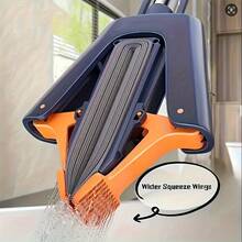 Versatile Double-Fold Sponge Mop - High Absorbency, Ideal For Kitchen, Bathroom, Living Room Floors - Versatile Dry & Wet Use, Durable Plastic Handle, Orange & Gray, Sold Out Soon Message - Xám - Xem 7