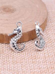 10pcs 23x11mm(0.91x0.43inch) Seahorse Charms Pendant For DIY Jewelry Making Necklace Keychain Phone Chain Bracelet Making Accessories Handmade Craft Making Findings