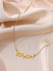 1 buc colier cu nume personalizat pentru femei, pandantiv cu litere cursive personalizate, din oțel inoxidabil, bijuterii pentru bărbați, lanț, guler Choker