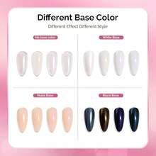 4Pcs Chrome Nail Powder For Gel Nails, Aurora Fine Glitter Powder Mirror Effect Pigment Pearlescent Mermaid Pigment Pearl Glitter For Home DIY Salon Use{"Color_name":"GoldWhitePurpleBlue"} - 金色白色紫色藍色 - 查看 6