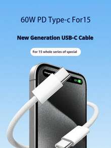 Cable de carga súper rápida tipo C naranja - Núcleo de cobre puro para una conductividad superior. Compatible con iPhone 17/16/15 y compatible con Samsung S25/S24/S23/S22. Ideal para el hogar, la oficina y los viajes