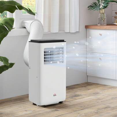 8,000 BTU Portable Air Conditioner With Sleep Mode, Timer