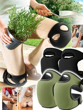 Knäskydd för trädgårdsarbete för män och kvinnor - Lättanvända knäskyddande kuddar, ultratjocka minnesskum, halkfria, justerbara knäskydd, knäskydd för trädgårdsmästare, städning, knäböjning, skrubbning, golvarbete, beskärning