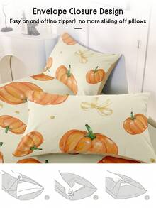 1 pieza/2 piezas Funda de almohada suave, Fundas de almohada de varios tamaños, Amigable con la piel, Transpirable, Cierre de sobre, Resistente a arrugas, decoloración y manchas, Adecuado para dormitorio, Esquema de color cálido, Amarillo, Sofá, Sala de estar, Decoración del hogar, Inserto de almohada no incluido, Decoración de otoño, Decoración de habitación, Vuelta al colegio, Útiles escolares