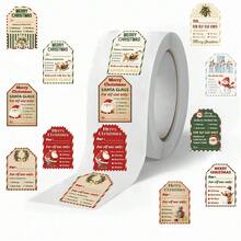 100 Peças Etiquetas de Presente de Natal - Adesivos de Presente Autoadesivos, Etiquetas de Nome de Presente de Natal, Etiquetas de Presente Autoadesivas, Etiquetas de Decoração de Feriados, Adequadas para Estudantes, Escolas, Escritórios, Casas e Muitas Outras Ocasiões Decoração de Parede Decoração de Quarto Adesivos de Parede Adesivo de Parede Decoração de Casa Decorações de Natal Decoração de Natal Decorações de Natal para Casa