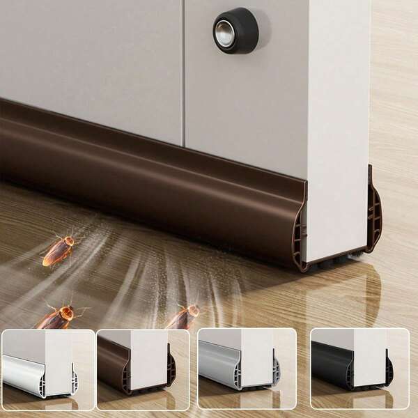 1pc Door Gap, Door Bottom Sealing Strip, Door And Window Gap, Soundproof Room, Bedroom Windproof Soundproof Strip, Shading And Windproof Door Sticker