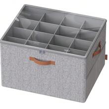 Shoe Organizer Shoe Storage 16 Pairs Shoe Box Handles Space Saving Storage Box with Clear Lid Adjustable for Closet Grey - Taubengrau - Übersicht 5