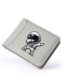 Cartera elegante con estampado de astronauta - Cartera corta bifold multifuncional con monedero, múltiples ranuras para tarjetas, disponible en varios colores, almacenamiento de tarjetas | Cartera minimalista | Cartera | Regalo ideal para fiestas - Unitalla - Ver 14