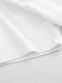 Women's Fashion Print Short Sleeve T-Shirt, Casual Round Neck Graphic Tee, Lightweight Soft Summer Tops, Versatile Streetwear - White - View 4