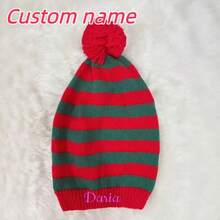 Stripes Santa Hat, Personalized Santa Hat, Embroidered Santa Hat, Adult Christmas Gift, Christmas Hat, Elf Hat, Personalized Elf Hat - Multicolor - View 9