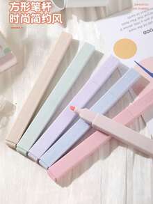 6pcs/Set Creative Graffiti Fluorescent Highlighter Soft Tip Marker Pens