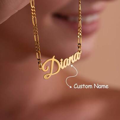 [Personalizado] Collar colgante de moda para mujer, colgante personalizado chapado en oro de 18K, contenido personalizable, collar de acero inoxidable 304L de estilo bohemio, adecuado para uso diario, gran regalo para ella