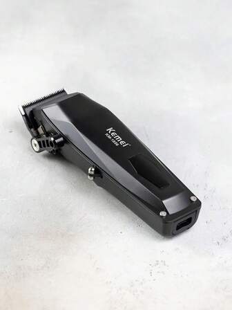  1 st Kemei professionell hårklippare hårtrimmer USB-laddningsbar trådlös hårklippningsmaskin hög effekt oljehuvudskärare justerbar elektrisk rakhyvel lämplig för barberare och hemmabruk