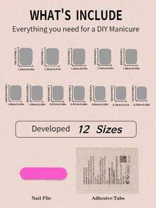 24pcs Short Square White French Tip Nail Stickers, Minimalist Design, Suitable Daily Wear, Artificial Nail Accessories - White - View 4