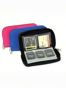 Bolsa de almacenamiento de tarjeta de memoria, estuche de transporte, cartera con 22 ranuras para CF/SD/Micro SD/SDHC/MS/DS, accesorios de juego, caja de tarjetas de memoria, estuche de tarjetas, regalos, cartera para tarjetas, cartera de tarjetas de visita, cartera de tarjetas de crédito, portafotos para mujeres, cartera para hombres - Multicolor - Ver 7
