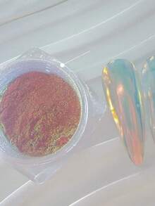 9pcs/Set Y2K Chameleon Nail Glitter Powder, Holographic Neon Iridescent Multifunctional Decorative Nail Glitter Powder - 彩色 - 查看 10