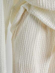 DEAR MOLLY 女士两件套柔软纹理面料宽松休闲套装，时尚秋季套装 - 杏色 - 查看 6