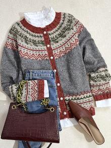 新款女士休闲秋冬流行休闲长袖羊毛套头衫,新款女士休闲秋冬流行休闲长袖羊毛套头衫 - 彩色 - 查看 4