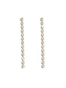 2 Stücke minimalistische, elegante, funkelnde Zirkonia Quasten Ohrringe, geeignet für den täglichen Gebrauch von Frauen