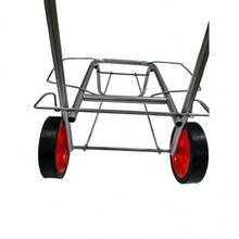 Carrinho de bagagem dobrável – capacidade de carga de 20 kg, estrutura cinza, 98*45*31 cm, para viagens, depósito e uso diário