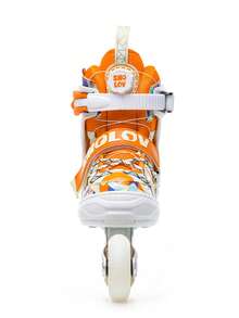 SHOLOV 1 双时尚户外直排轮滑鞋，配有闪亮PU轮。鞋底柔软舒适，可调节，无需系带即可穿着。采用旋转式收紧系统和加固铝合金框架，有效防止脚踝扭伤，这款轮滑鞋适合初学者。