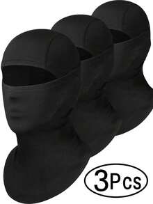 1pc/2pcs Solid Color & Cross Print Unisex Face Mask, Versatile Bandana Neck Gaiter For Outdoor Activities, Sun Protection And Dust Proof - Multicolor - View 1