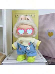 1pc Outfit Only (No Doll, No Shoes) For Labubu, Suitable For 1st, 2nd, 3rd Generation 17cm Dolls, Includes Overalls, Hat, Top, Accessories, Party Costume - Multicolor - View 8