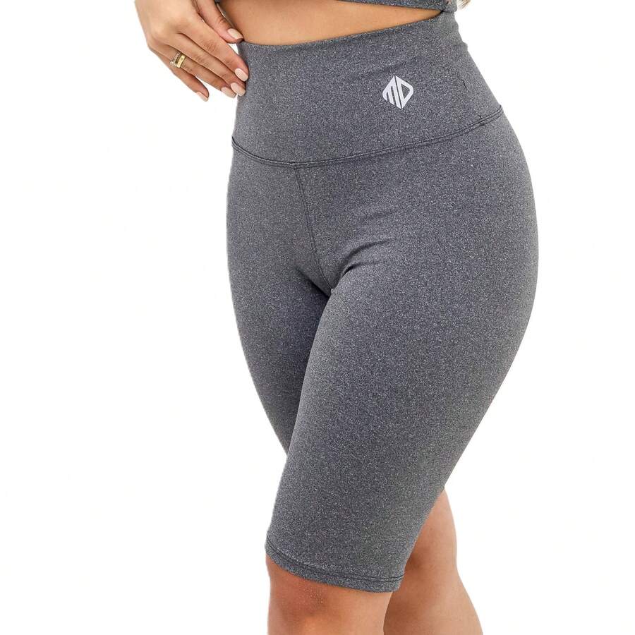High-Waisted Fitness Legging Shorts For Gym, Sports, Walking, Yoga Or Leisure Sizes S To G3 - 灰色 - 查看 1