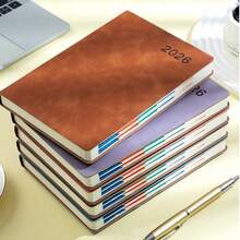 1 PC A5 2026 Nappa PU Planner With Color Monthly Index, Daily Schedule For Study & Work. Includes Templates, Address Book & Annual Calendar – Minimalist Effective Time Management Notebook For Productivity & Self-Discipline. School Supplies - Multicolor - View 11