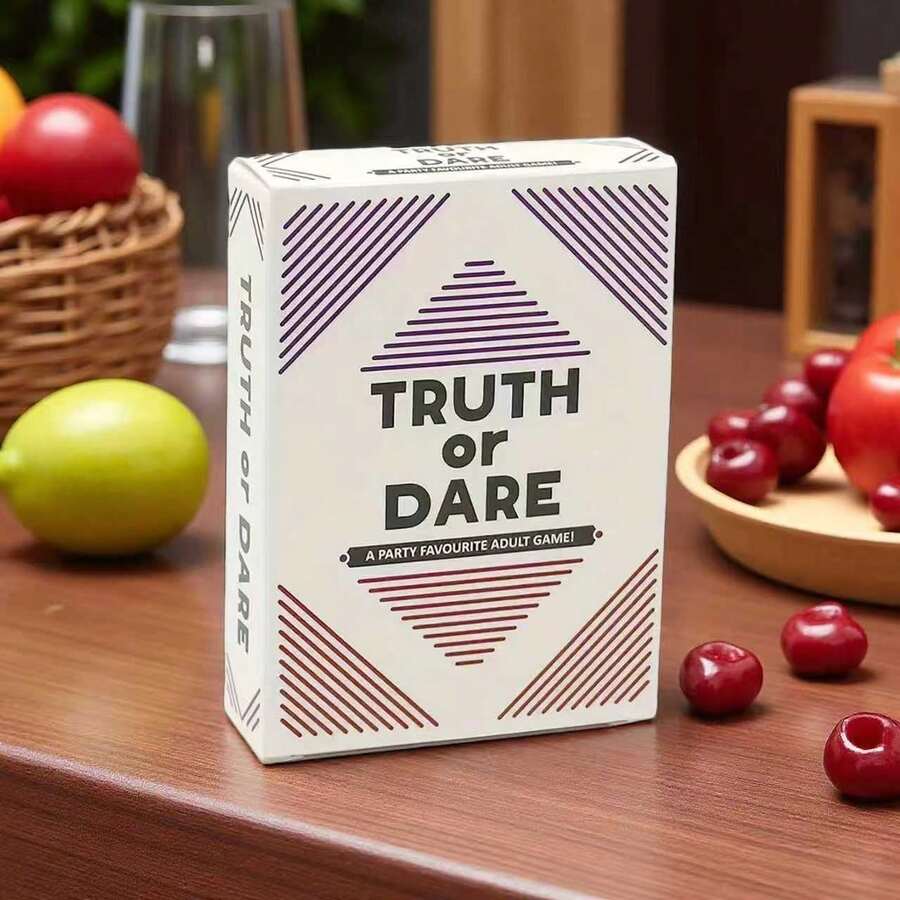 真心话大冒险派对情侣约会浪漫生日游戏之夜棋盘游戏卡牌游戏卡适合晚餐后休闲娱乐圣诞节、感恩节、万圣节派对礼物,完美的游戏之夜 - 彩色 - 查看 1