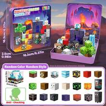 Magnetic Blocks Travel Magnet Cube Magnetic Building Blocks Toys With Portable Iron Box STEM Educational Magnet Toys For Kids