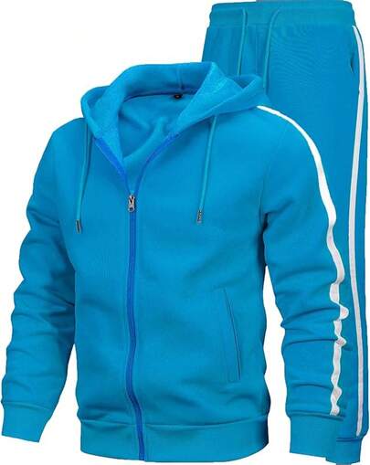 Men's Running Tracksuit Athletic Sports Casual Workout Full Zip SweatsuitIn This Title, 'MACHLAB' Is Name, Which Has Been Removed According To Rules, Leaving Behind Words That Describe Product Features To With Platform Rules.