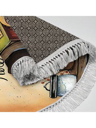 Pearl Digital Non Slip Printed Turkish Vloerkleed AL4024 Zachte Touch, Washable Tapijt Felt Backing Moderne ative Vloer Mat, Living Room, Bedroom, Bathroom, Hallway Or Entryway Available In Many Sizes Quick Drying, Highly Absorbent, Soft, Com Tafel Both Indoor Outdoor view 6