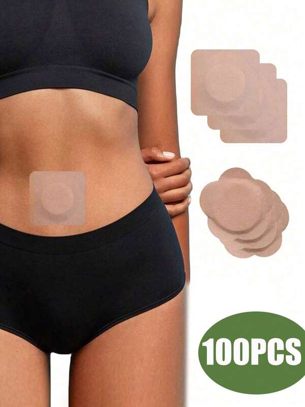 Castor Oil Patches, Convenient, Comfortable, Easy To Carry Absorbent Patches, Suitable For All People, Self-Adhesive Belly Pads Patches For Daily Use, Home Use, Travel Use, Oil Not Included, 1pc