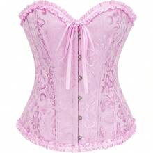 Women's Waist Cincher Bustier Boned Corset With  Design In 2025 - Light Purple - View 1