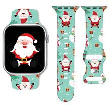 Cinturino per orologio a tema natalizio compatibile con Apple Watch, misure 42mm 41mm 40mm 38mm 44mm 45mm 46mm 49mm, adatto per donne e uomini, cinturini per orologio compatibili con Series 11 10 9 SE 8 7 6 5 4 3 Ultra1/2/3, motivi natalizi e festivi carini