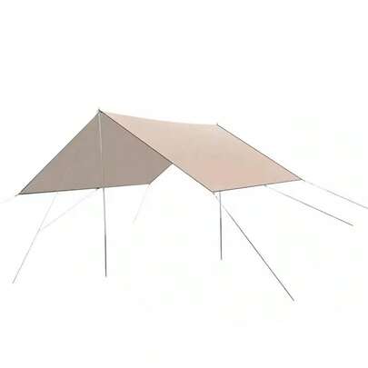 Tenda de piquenique hexagonal para acampamento ao ar livre, toldo octogonal à prova d'água e com proteção solar espessada (Azul)